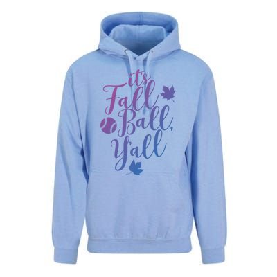 Its Fall Ball Yall Funny Fall Baseball Fall Ball Gift Unisex Surf Hoodie