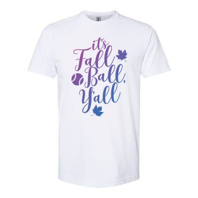 Its Fall Ball Yall Funny Fall Baseball Fall Ball Gift Softstyle® CVC T-Shirt