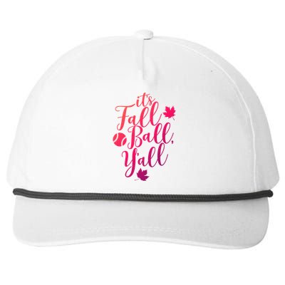 Its Fall Ball Yall Funny Fall Baseball Fall Ball Gift Snapback Five-Panel Rope Hat