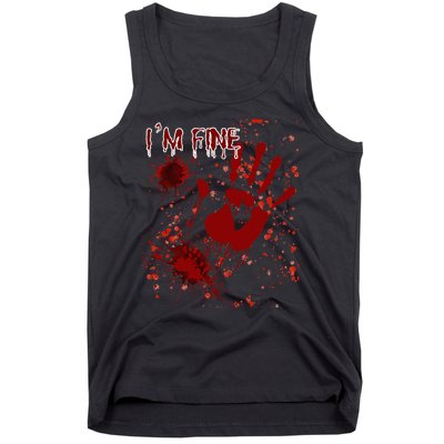 IM Fine Bloody Last Minutes Halloween Blood Tank Top