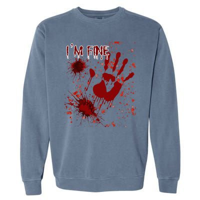 IM Fine Bloody Last Minutes Halloween Blood Garment-Dyed Sweatshirt