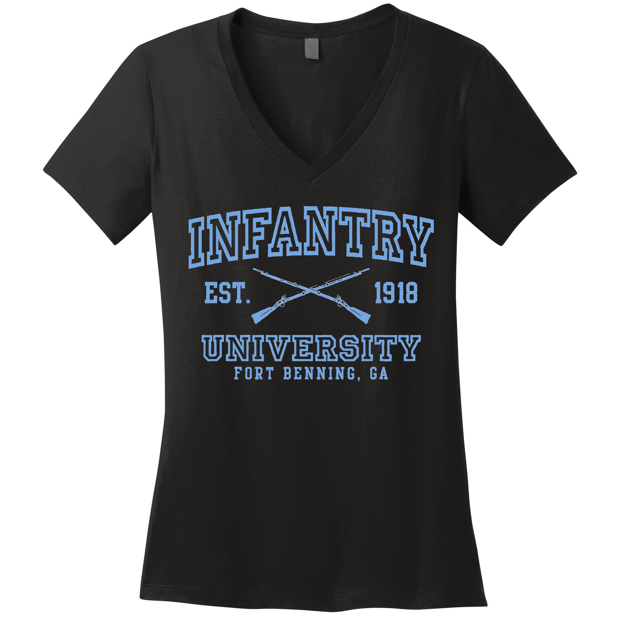 Infantry Fort Benning Insignia Women's V-Neck T-Shirt