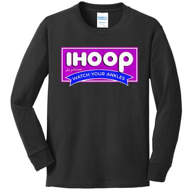 IHoop Funny Basketball Kids Adult Girls Kids Long Sleeve Shirt