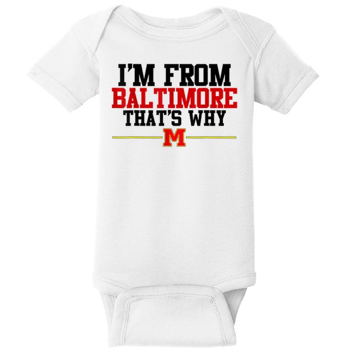 I’m from Baltimore that’s why Tee I'm from Baltimore That's Why Baby Bodysuit
