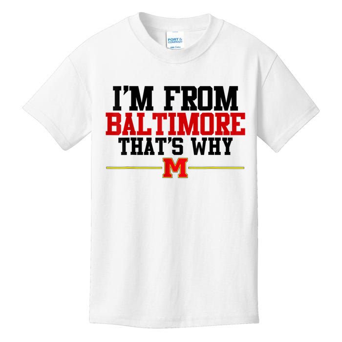 I’m from Baltimore that’s why Tee I'm from Baltimore That's Why Kids T-Shirt