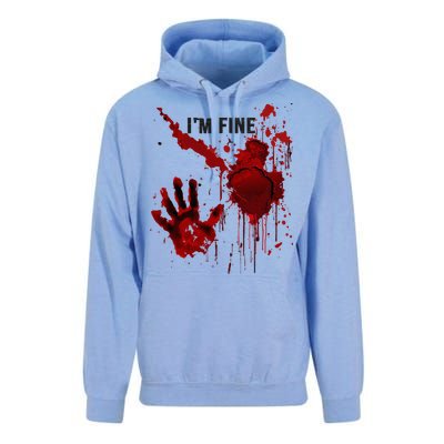 IM Fine Bloody Hand Blood Stained Blood Splatter Halloween Unisex Surf Hoodie