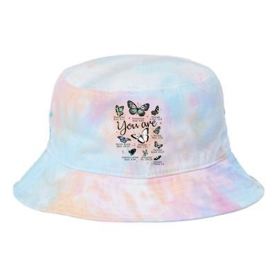 Inspirational Faithful Butterfly Design for Christians Tie Dye Newport Bucket Hat