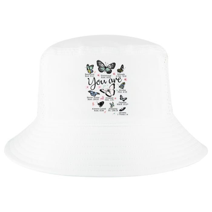 Inspirational Faithful Butterfly Design for Christians Cool Comfort Performance Bucket Hat