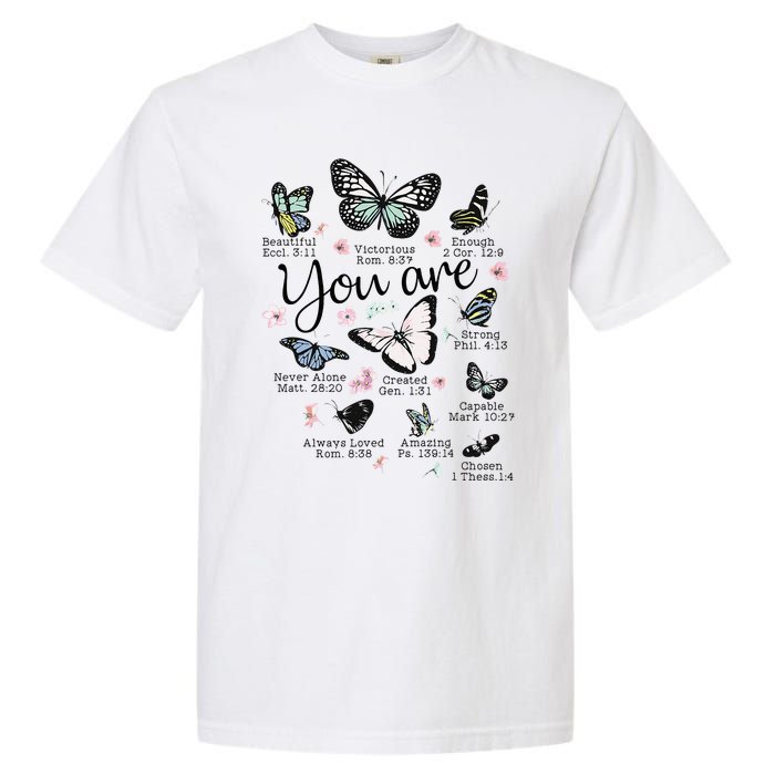 Inspirational Faithful Butterfly Design for Christians Garment-Dyed Heavyweight T-Shirt