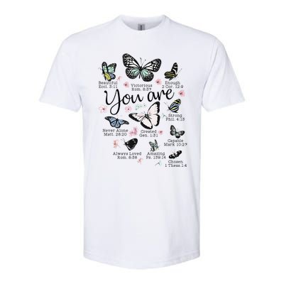 Inspirational Faithful Butterfly Design for Christians Softstyle CVC T-Shirt