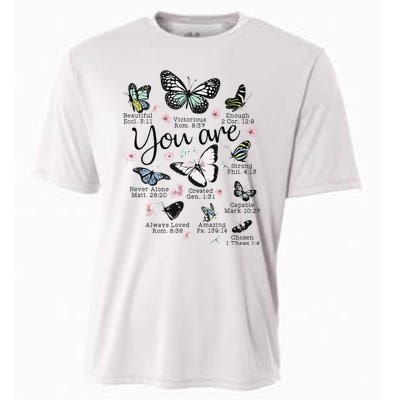 Inspirational Faithful Butterfly Design for Christians Cooling Performance Crew T-Shirt