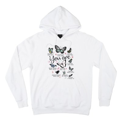 Inspirational Faithful Butterfly Design for Christians Hoodie