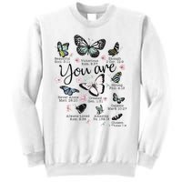 Inspirational Faithful Butterfly Design for Christians Sweatshirt