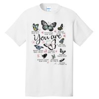 Inspirational Faithful Butterfly Design for Christians Tall T-Shirt