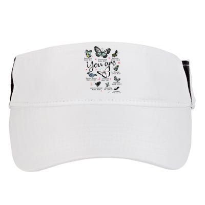 Inspirational Faithful Butterfly Design for Christians Adult Drive Performance Visor