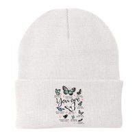 Inspirational Faithful Butterfly Design for Christians Knit Cap Winter Beanie