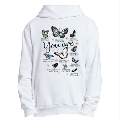 Inspirational Faithful Butterfly Design for Christians Urban Pullover Hoodie