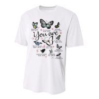 Inspirational Faithful Butterfly Design for Christians Performance Sprint T-Shirt