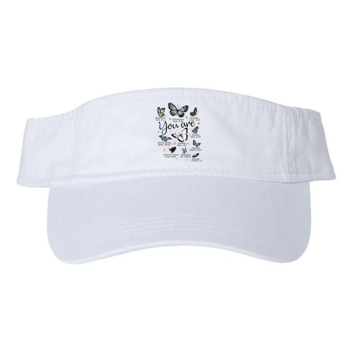 Inspirational Faithful Butterfly Design for Christians Valucap Bio-Washed Visor