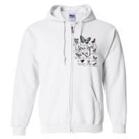 Inspirational Faithful Butterfly Design for Christians Full Zip Hoodie