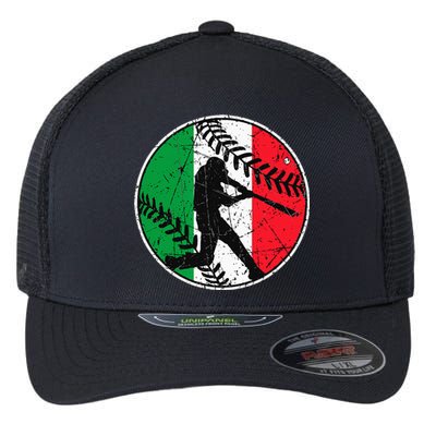 Italian Flag Baseball Hitter Italy Flag Flexfit Unipanel Trucker Cap