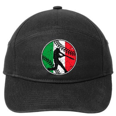 Italian Flag Baseball Hitter Italy Flag 7-Panel Snapback Hat