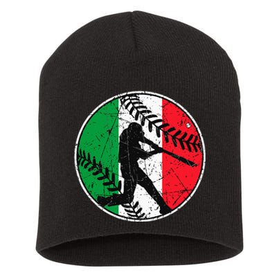 Italian Flag Baseball Hitter Italy Flag Short Acrylic Beanie