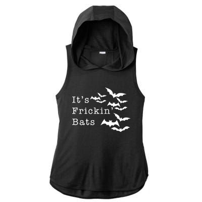 ItS Frickin Bats Halloween Ladies PosiCharge Tri-Blend Wicking Draft Hoodie Tank