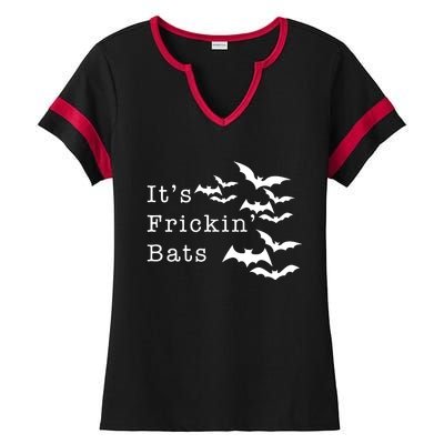 ItS Frickin Bats Halloween Ladies Halftime Notch Neck Tee