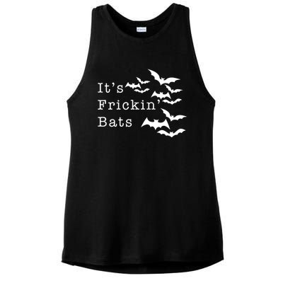 ItS Frickin Bats Halloween Ladies PosiCharge Tri-Blend Wicking Tank