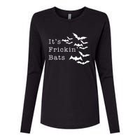 ItS Frickin Bats Halloween Womens Cotton Relaxed Long Sleeve T-Shirt