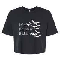 ItS Frickin Bats Halloween Bella+Canvas Jersey Crop Tee