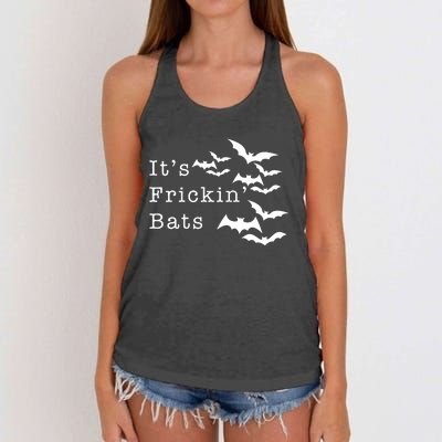 ItS Frickin Bats Halloween Women's Knotted Racerback Tank