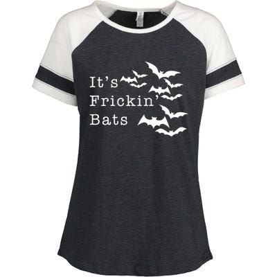 ItS Frickin Bats Halloween Enza Ladies Jersey Colorblock Tee