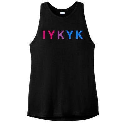 Iykyk Funny Bisexual Lgbtq Pride Subtle Lgbt Bi I Y K Y K Ladies PosiCharge Tri-Blend Wicking Tank