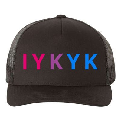 Iykyk Funny Bisexual Lgbtq Pride Subtle Lgbt Bi I Y K Y K Yupoong Adult 5-Panel Trucker Hat