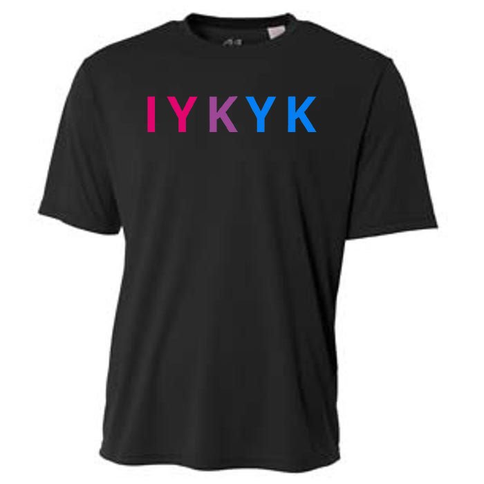 Iykyk Funny Bisexual Lgbtq Pride Subtle Lgbt Bi I Y K Y K Cooling Performance Crew T-Shirt