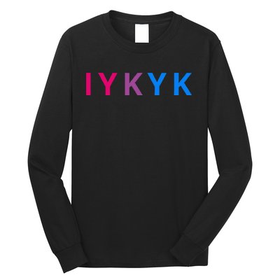 Iykyk Funny Bisexual Lgbtq Pride Subtle Lgbt Bi I Y K Y K Long Sleeve Shirt