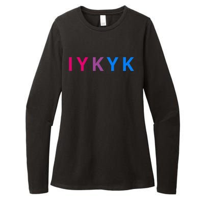 Iykyk Funny Bisexual Lgbtq Pride Subtle Lgbt Bi I Y K Y K Womens CVC Long Sleeve Shirt