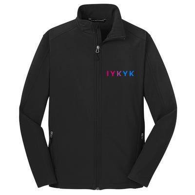 Iykyk Funny Bisexual Lgbtq Pride Subtle Lgbt Bi I Y K Y K Core Soft Shell Jacket