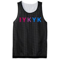 Iykyk Funny Bisexual Lgbtq Pride Subtle Lgbt Bi I Y K Y K Mesh Reversible Basketball Jersey Tank