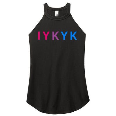 Iykyk Funny Bisexual Lgbtq Pride Subtle Lgbt Bi I Y K Y K Women’s Perfect Tri Rocker Tank