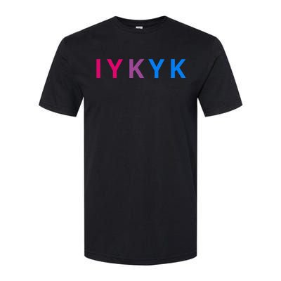 Iykyk Funny Bisexual Lgbtq Pride Subtle Lgbt Bi I Y K Y K Softstyle CVC T-Shirt