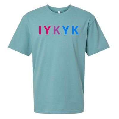 Iykyk Funny Bisexual Lgbtq Pride Subtle Lgbt Bi I Y K Y K Sueded Cloud Jersey T-Shirt