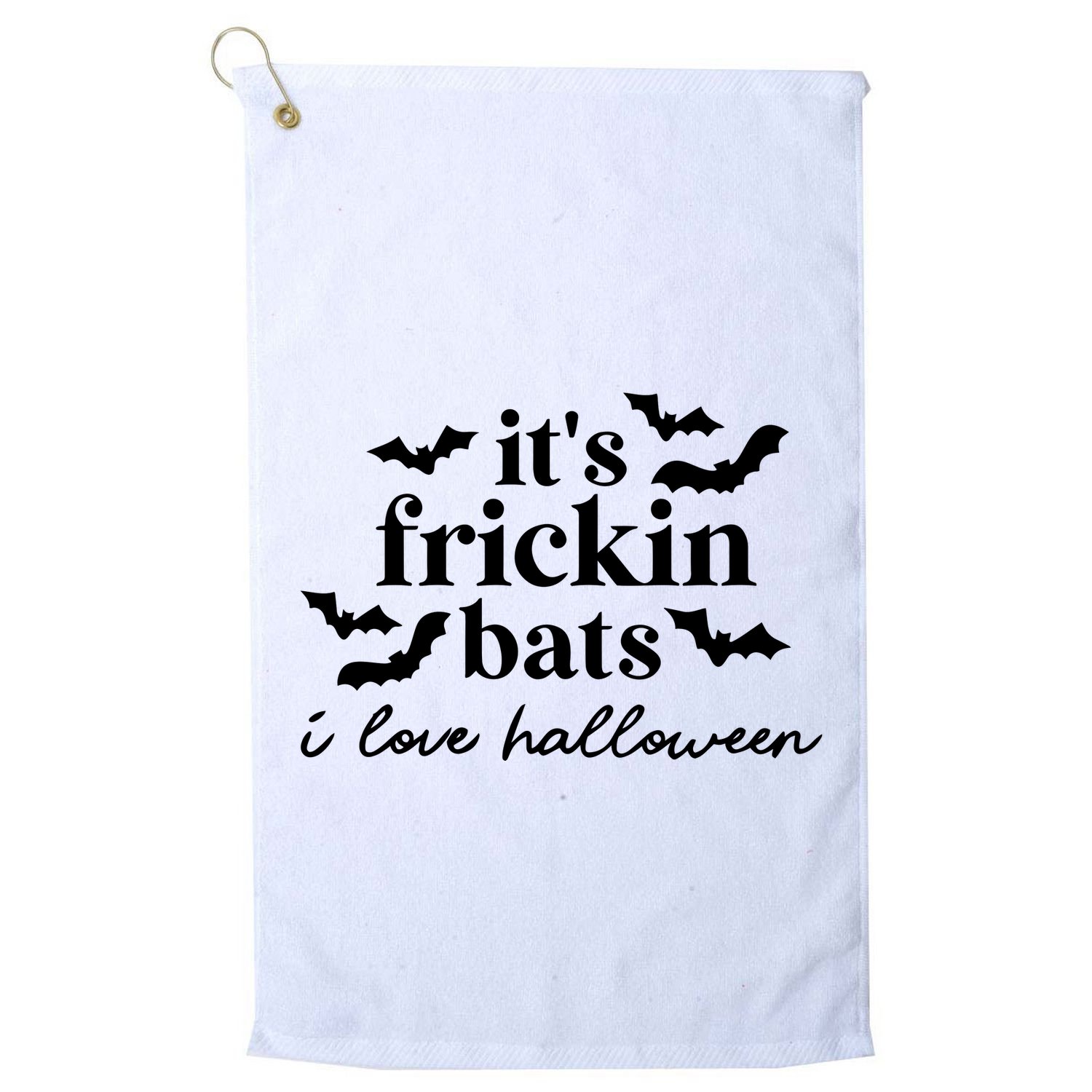 It’S Frickin Bats Ilove Halloween Golf Towel