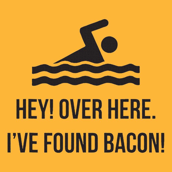 I've Found Bacon! Funny Swimmer , Bacon Lovers Pom Pom 12in Knit Beanie
