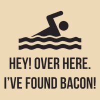 I've Found Bacon! Funny Swimmer , Bacon Lovers Drawstring Bag