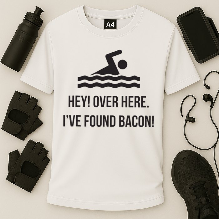 I've Found Bacon! Funny Swimmer , Bacon Lovers Performance Shirt
