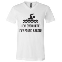 I've Found Bacon! Funny Swimmer , Bacon Lovers V-Neck T-Shirt