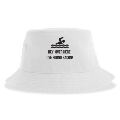 I've Found Bacon! Funny Swimmer , Bacon Lovers Sustainable Bucket Hat